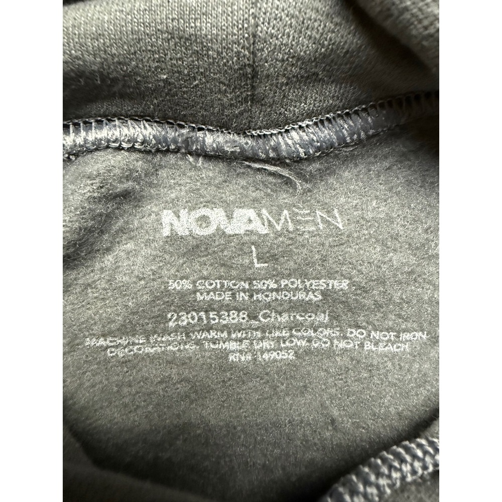 NovaMen Hell Bent Racing Graphic Hoodie Mens Large Charcoal Grey Sweatshirt 48 - Picture 7 of 7